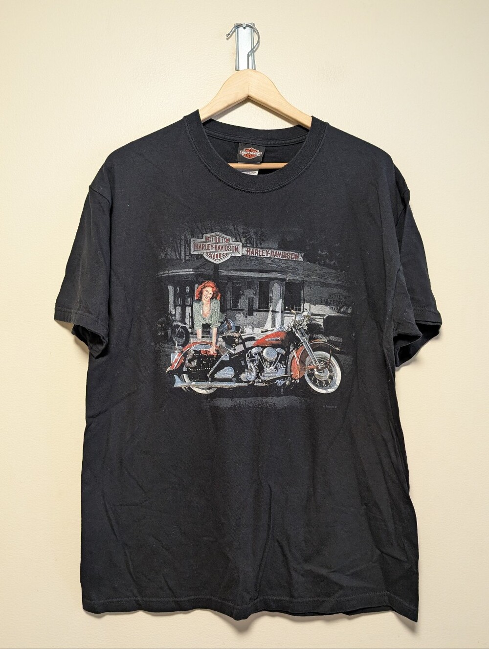 Harley-Davidson San Diego California Graphic T-Shirt Black Large USA Made